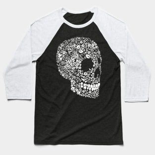 Flower skull Baseball T-Shirt